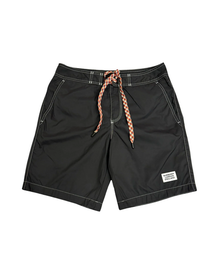 Burberry London England Patch Contrast Stitch Black Swim Shorts "Unworn"
