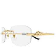 Gold Cartier 3D Panthère Glasses 