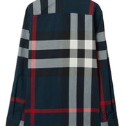 Burberry Charcoal and Red Check Long-Sleeve Shirt (Pre-Loved)