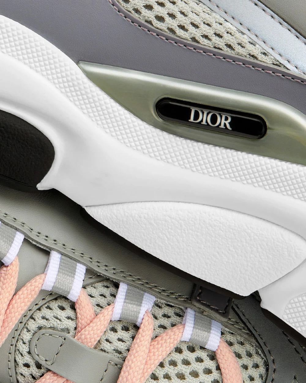 Dior B22 Leather and Technical Mesh Low-Top Sneakers 
