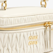Miu Miu Matelassé Nappa Leather Vanity Case White (Pre-Loved)