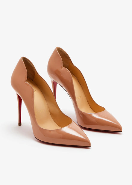Christian Louboutin Nude Patent Leather Hot Chick 100 Pumps "Unworn"