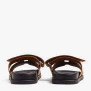 Hermès Chypre Sandal Gold Calfskin with Black Sole 