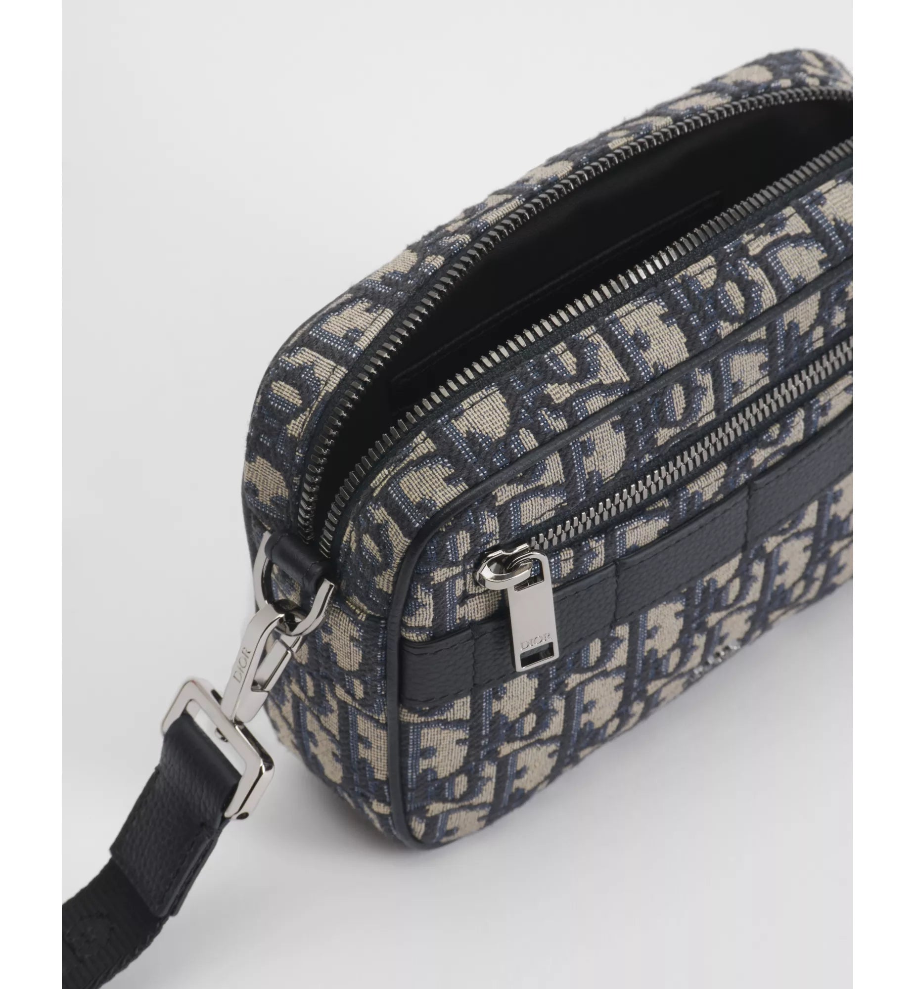Dior Beige and Black Oblique Jacquard Safari Messenger Bag 