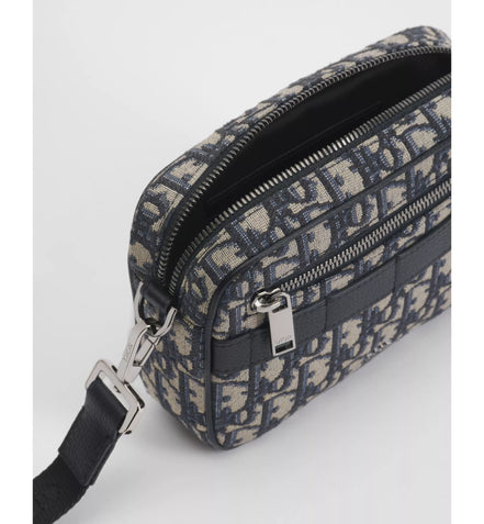 Dior Beige and Black Oblique Jacquard Safari Messenger Bag "Unworn"