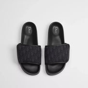 Dior Black Oblique Jacquard Aqua Sandals 