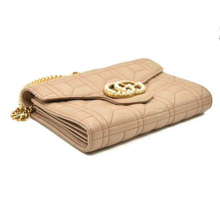 Gucci GG Marmont Matelassé Pearl Wallet on Chain Dusty Pink "Unworn"