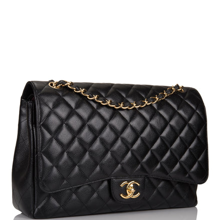 Chanel Maxi Classic Single Flap Black Caviar GHW "Unworn"