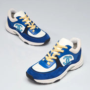 Chanel Suede and Nylon CC Trainers Navy/Grey (Pre-loved)