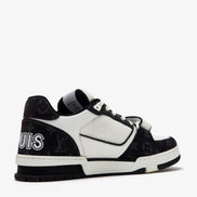 Louis Vuitton Black & White Monogram Denim LV Trainer 