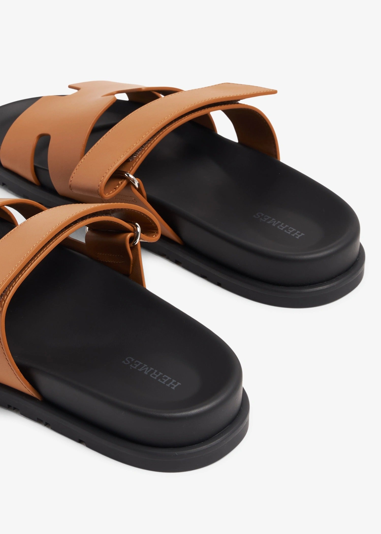 Hermès Chypre Sandal Gold Calfskin with Black Sole 