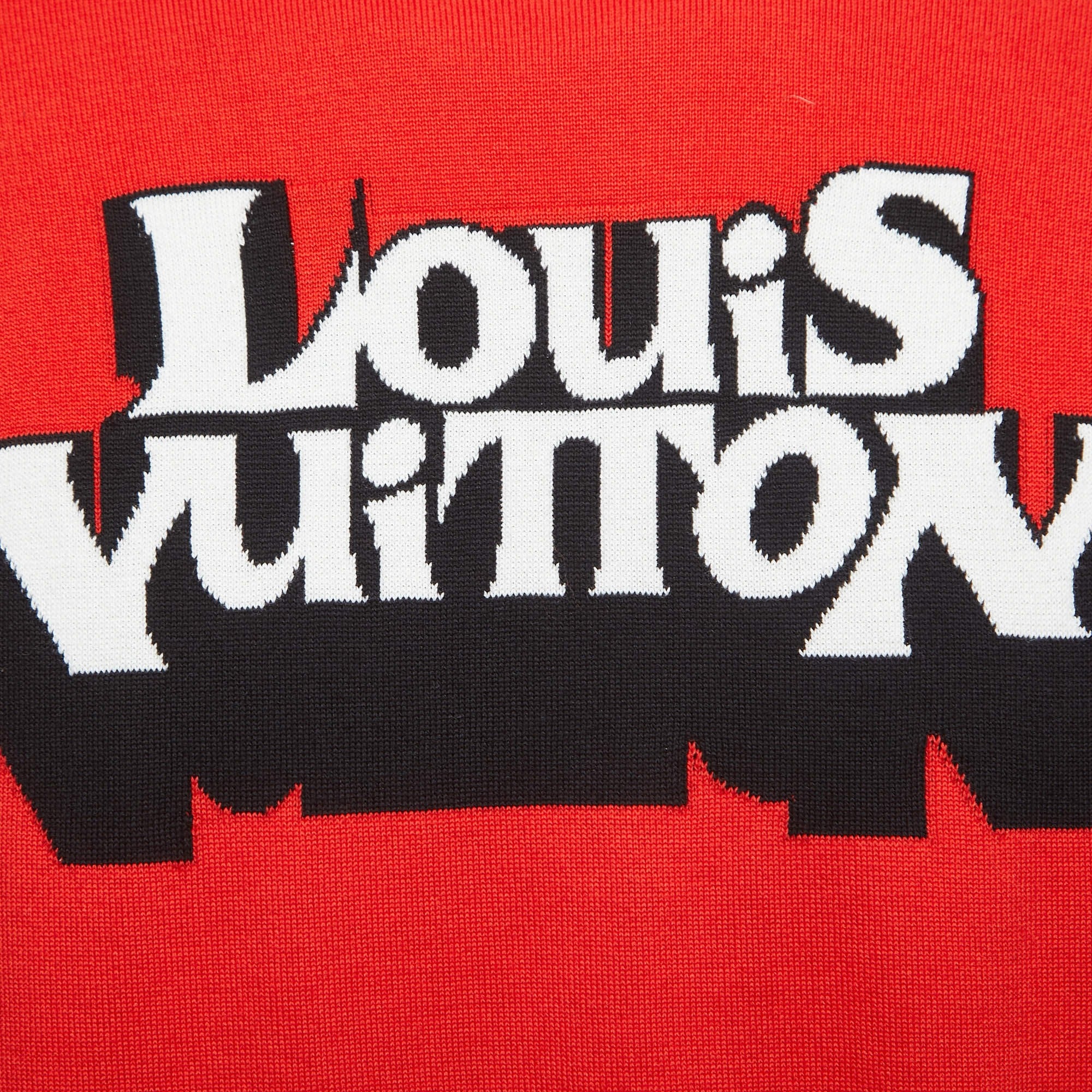 Red Louis Vuitton Graphic Logo T-Shirt Size XL “Never Owned”