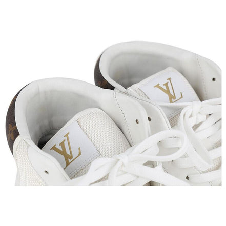 Louis Vuitton Rivoli White Leather Monogram High-Top Sneakers (Pre-Loved)