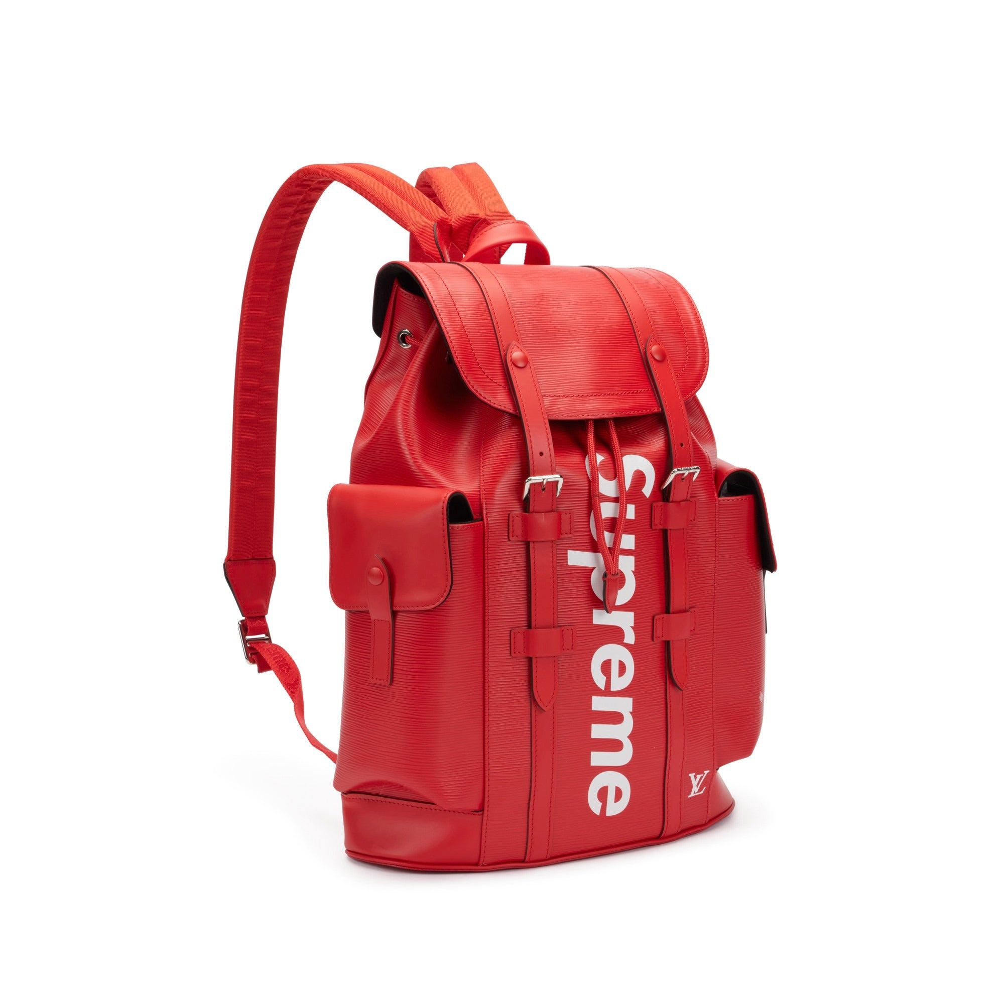 Louis Vuitton x Supreme Epi Leather Christopher Red Backpack 