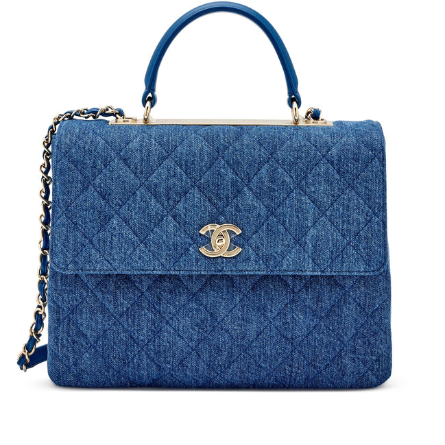 Chanel Trendy Top Handle Quilted Denim Bag "Unworn"