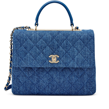 Chanel Trendy Top Handle Quilted Denim Bag "Unworn"