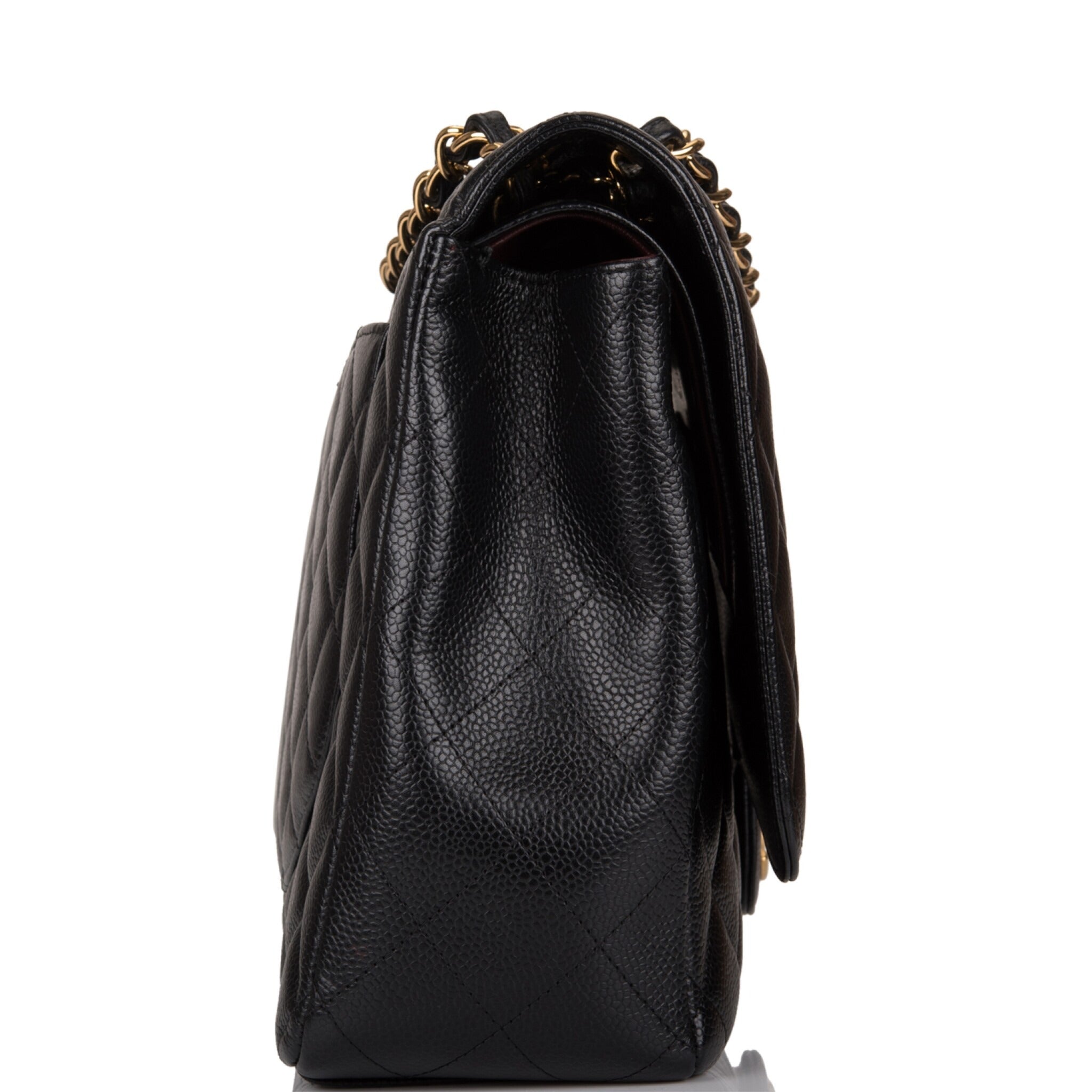 Chanel Maxi Classic Single Flap Black Caviar GHW 