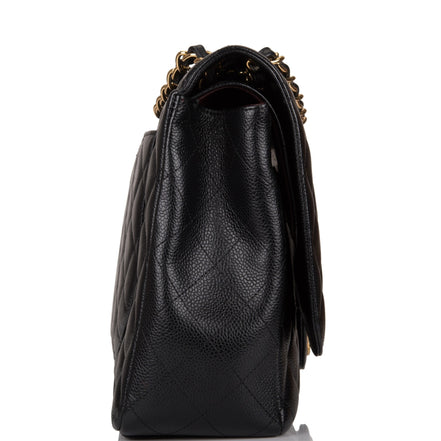 Chanel Maxi Classic Single Flap Black Caviar GHW "Unworn"