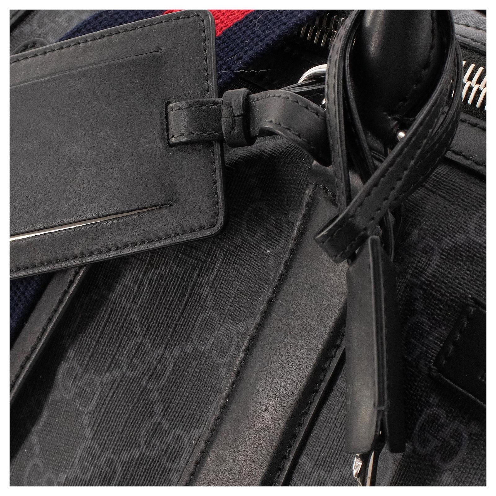 Gucci Savoy Medium Duffel Bag 45cm Black GG Supreme (Pre-Loved)