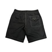 Burberry London England Patch Contrast Stitch Black Swim Shorts 