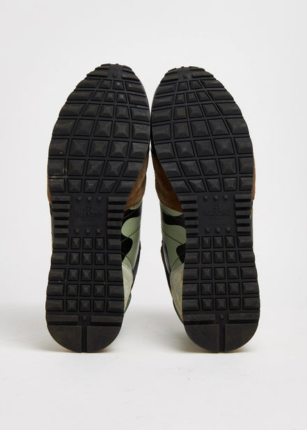 Valentino Garavani Rockrunner Classic Camouflage Sneakers (Pre-Loved)