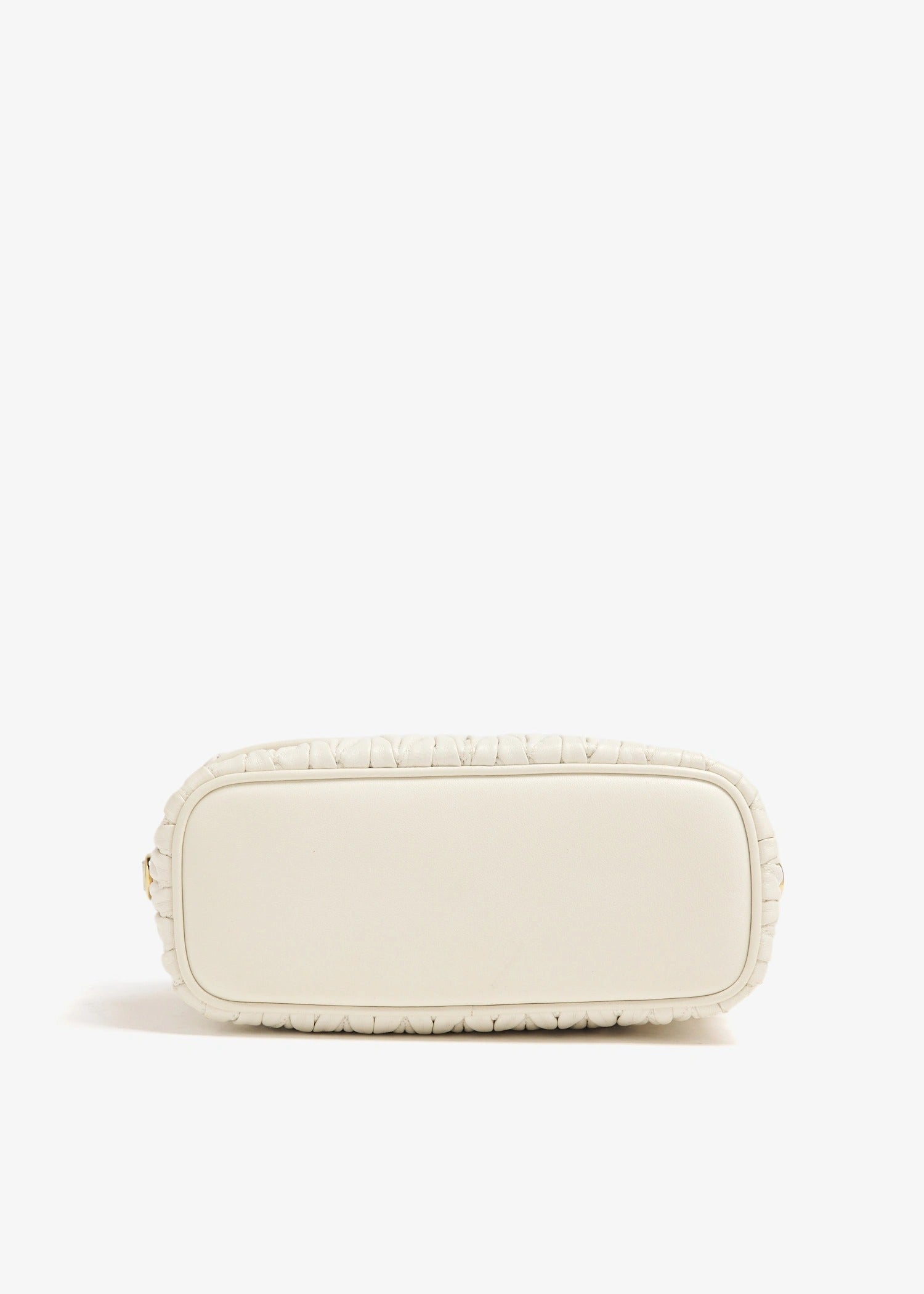 Miu Miu Matelassé Nappa Leather Vanity Case White (Pre-Loved)