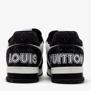 Louis Vuitton Black & White Monogram Denim LV Trainer 
