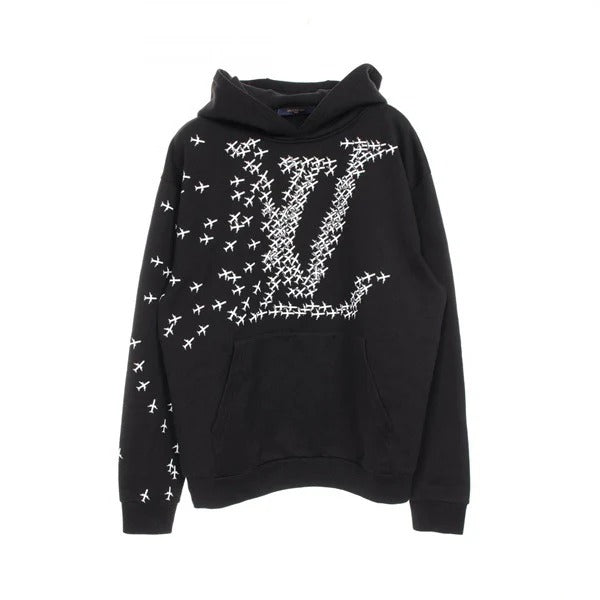 Louis Vuitton Rare Black Planes Logo Hoodie 