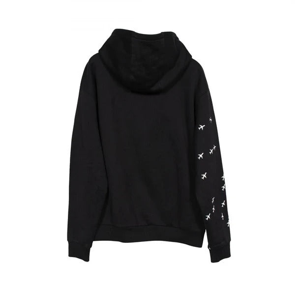 Louis Vuitton Rare Black Planes Logo Hoodie 