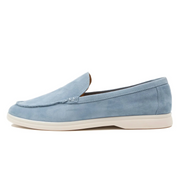 Loro Piana Summer Walk Suede White Sole Loafers 
