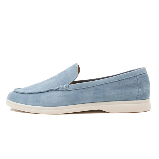 Loro Piana Summer Walk Suede White Sole Loafers "Unworn"