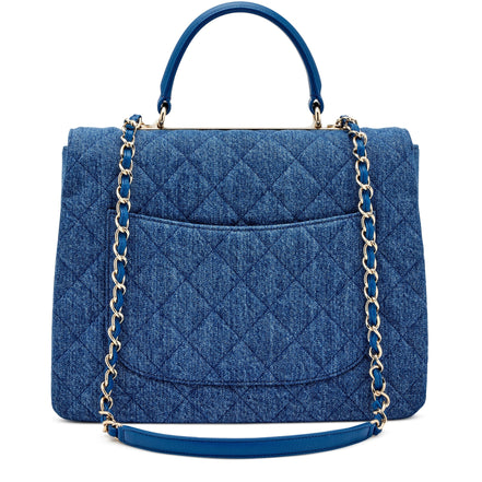 Chanel Trendy Top Handle Quilted Denim Bag "Unworn"