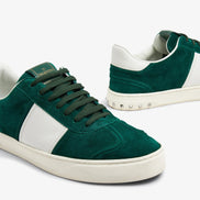 Valentino Garavani Green Suede & White Leather Flycrew Sneakers (Pre-Loved)