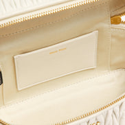 Miu Miu Matelassé Nappa Leather Vanity Case White (Pre-Loved)