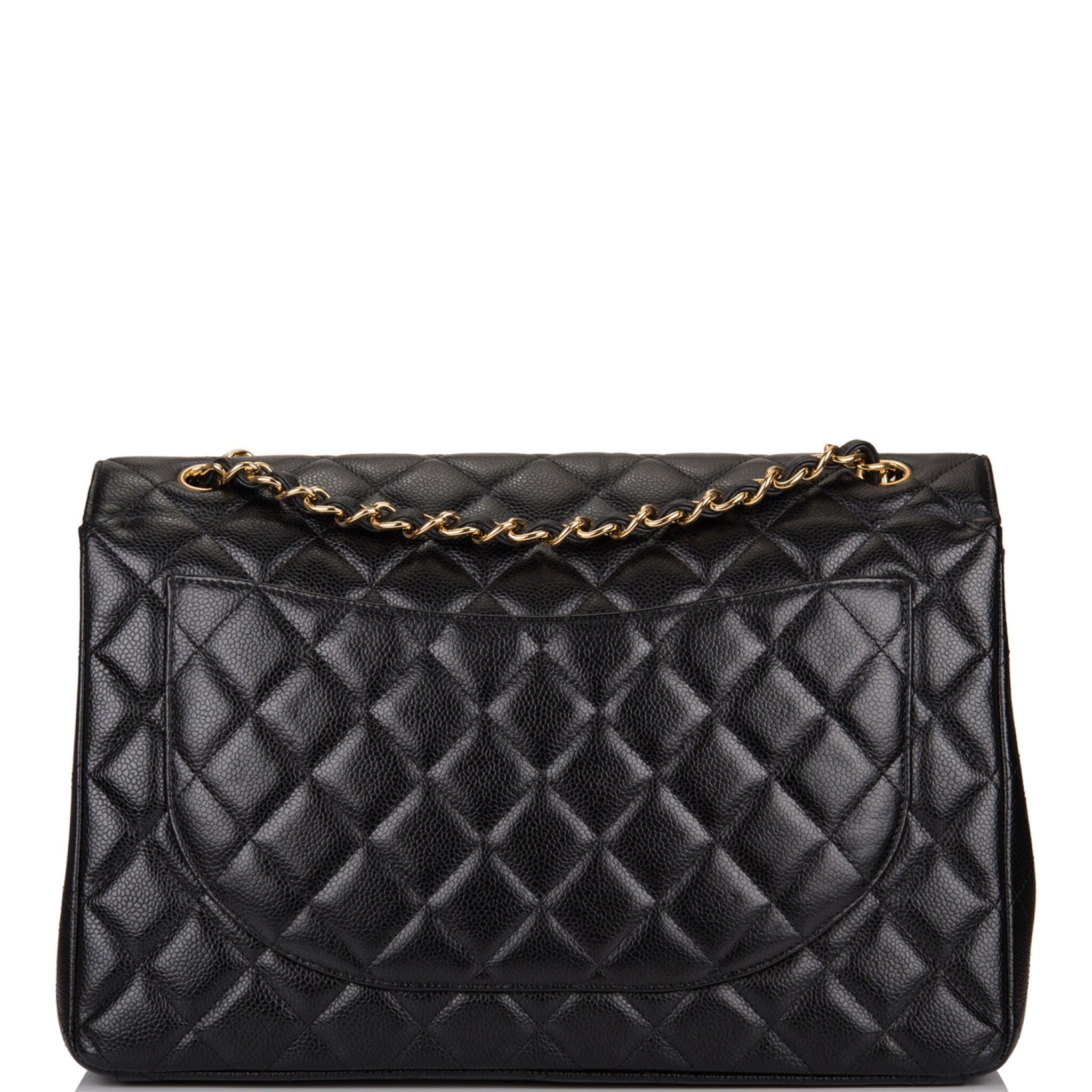 Chanel Maxi Classic Single Flap Black Caviar GHW 