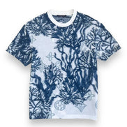 Louis Vuitton White and Navy Botanical Monogram T-Shirt 
