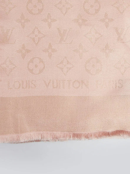 Louis Vuitton Monogram Shine Shawl Rose Gold / Beige "Unworn"