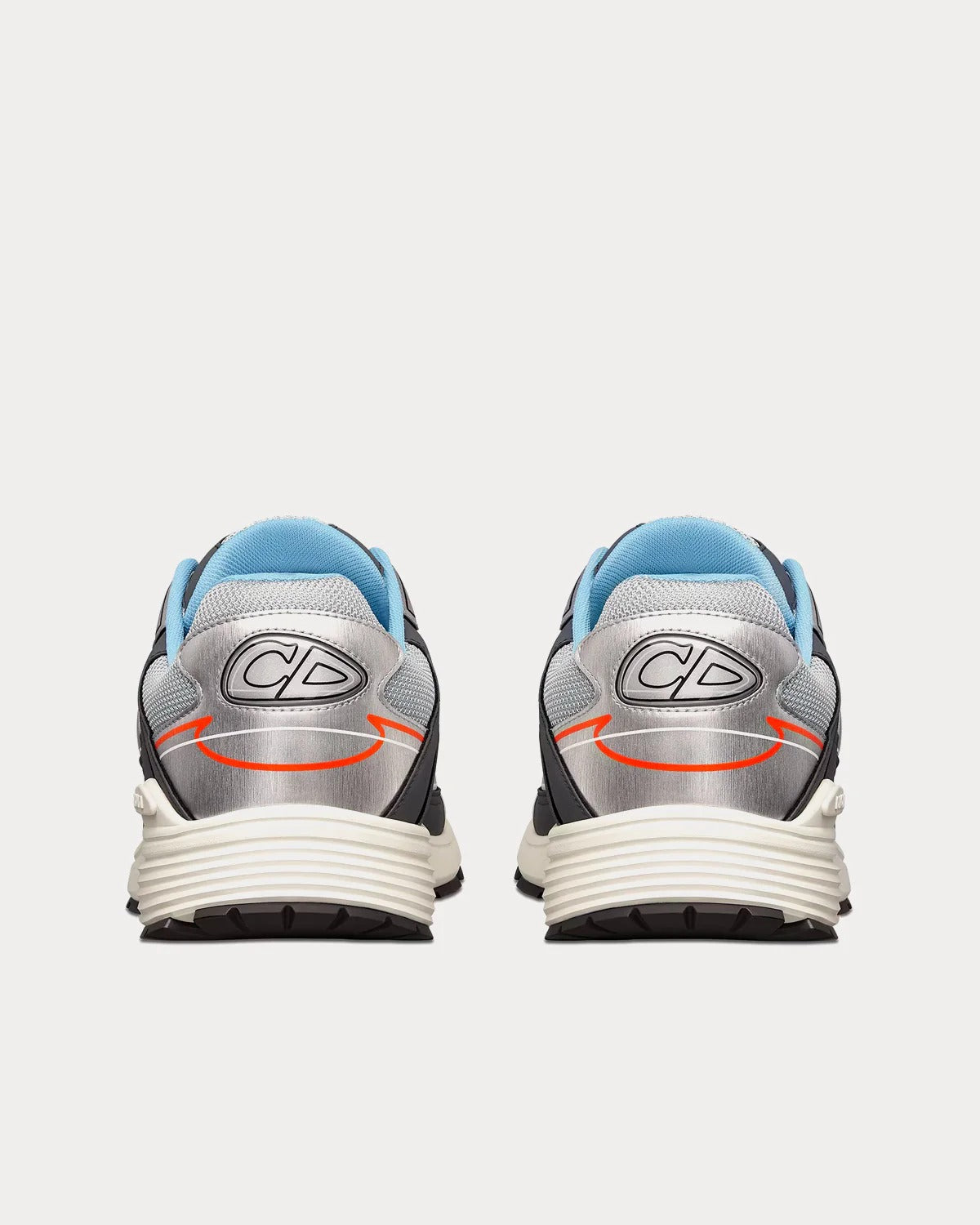 Dior Silver and Grey Technical Mesh B30 Sneakers 