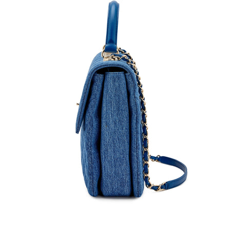 Chanel Trendy Top Handle Quilted Denim Bag "Unworn"