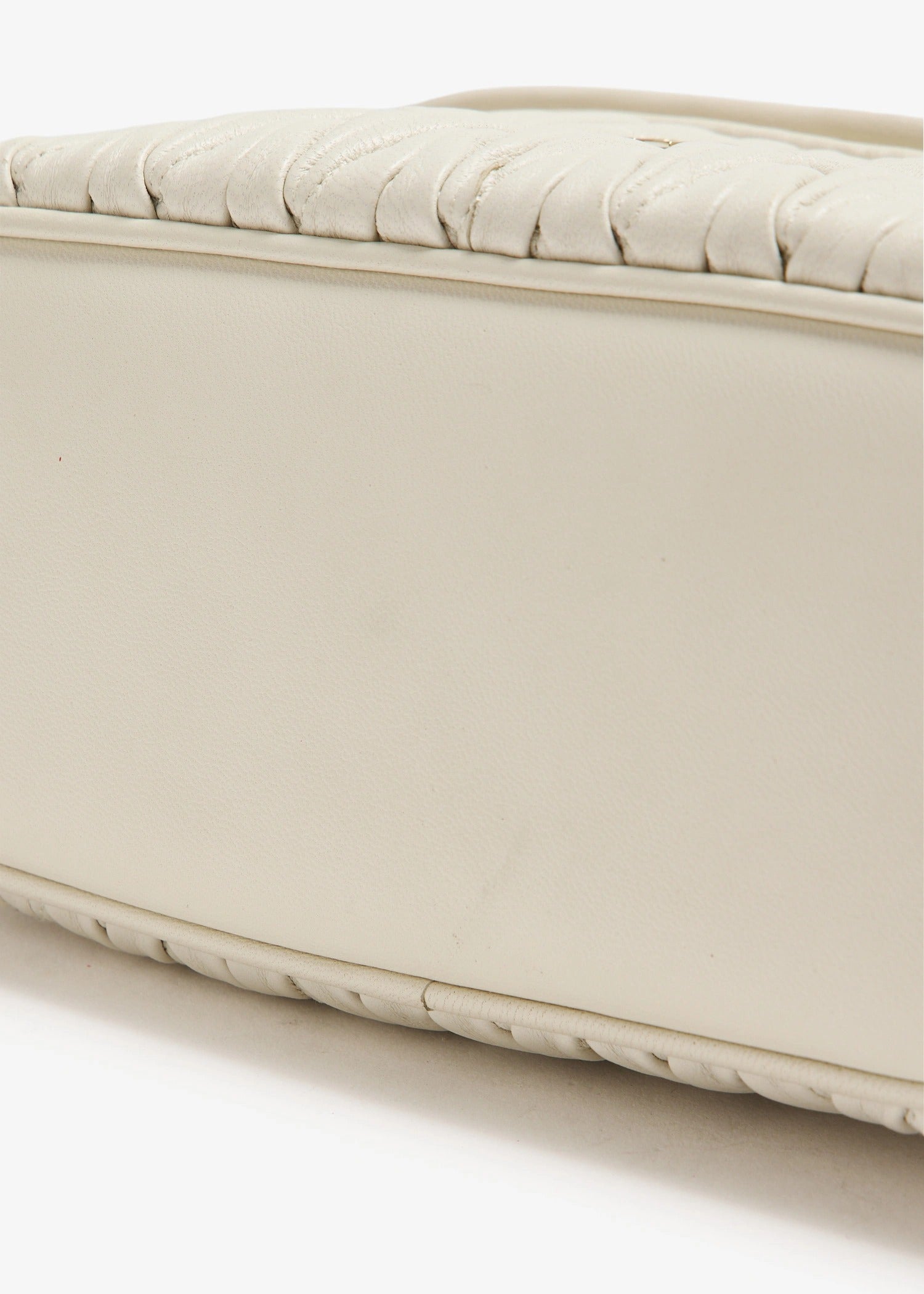 Miu Miu Matelassé Nappa Leather Vanity Case White (Pre-Loved)