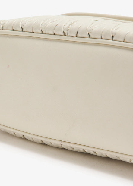 Miu Miu Matelassé Nappa Leather Vanity Case White (Pre-Loved)