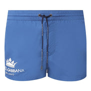 Dolce & Gabbana Milano Crown Logo Blue Swim Shorts (Pre-Loved)
