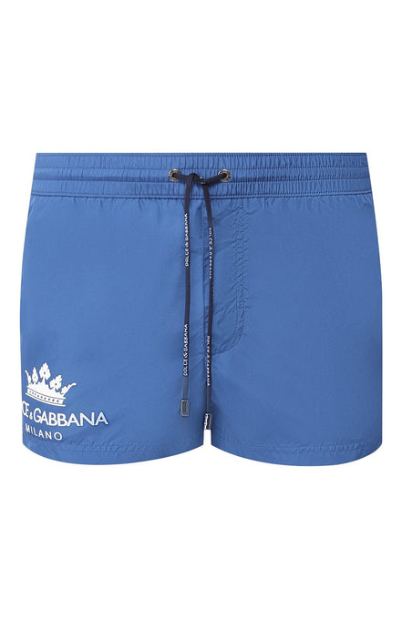 Dolce & Gabbana Milano Crown Logo Blue Swim Shorts (Pre-Loved)