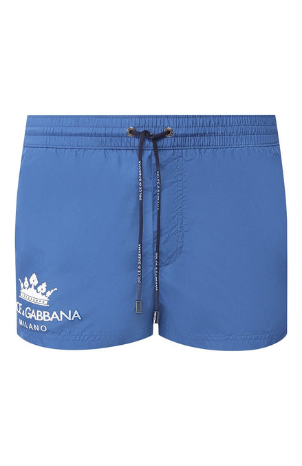 Dolce & Gabbana Milano Crown Logo Blue Swim Shorts (Pre-Loved)