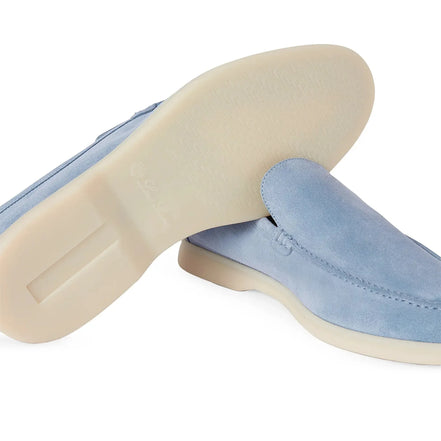 Loro Piana Summer Walk Suede White Sole Loafers "Unworn"