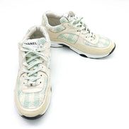 Chanel Tweed Runners Cream & Light Blue 