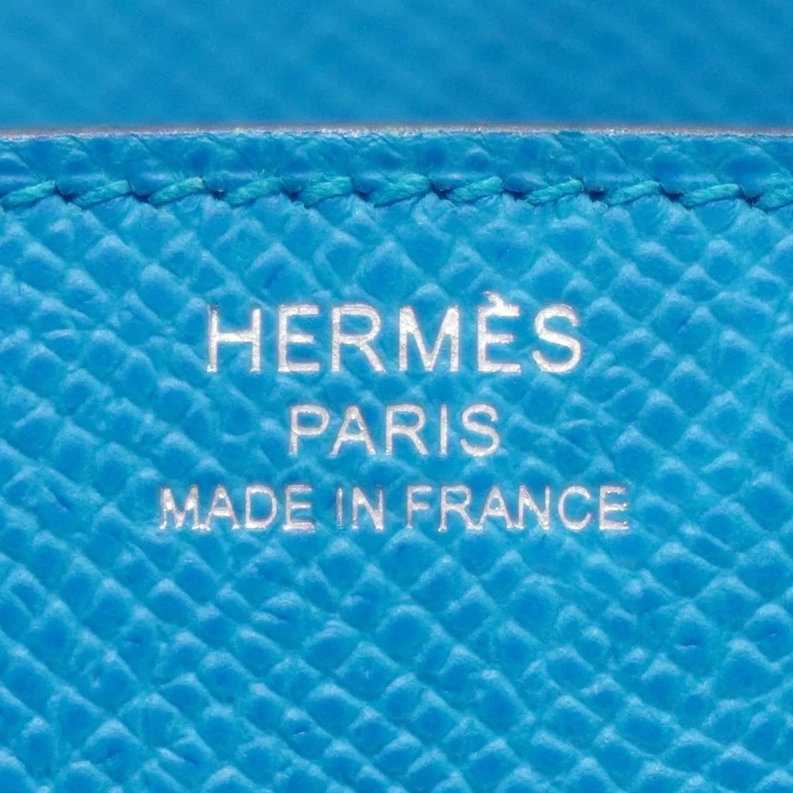 Hermes Birkin 25 Epsom Leather Bleu Frida with Palladium Hardware 