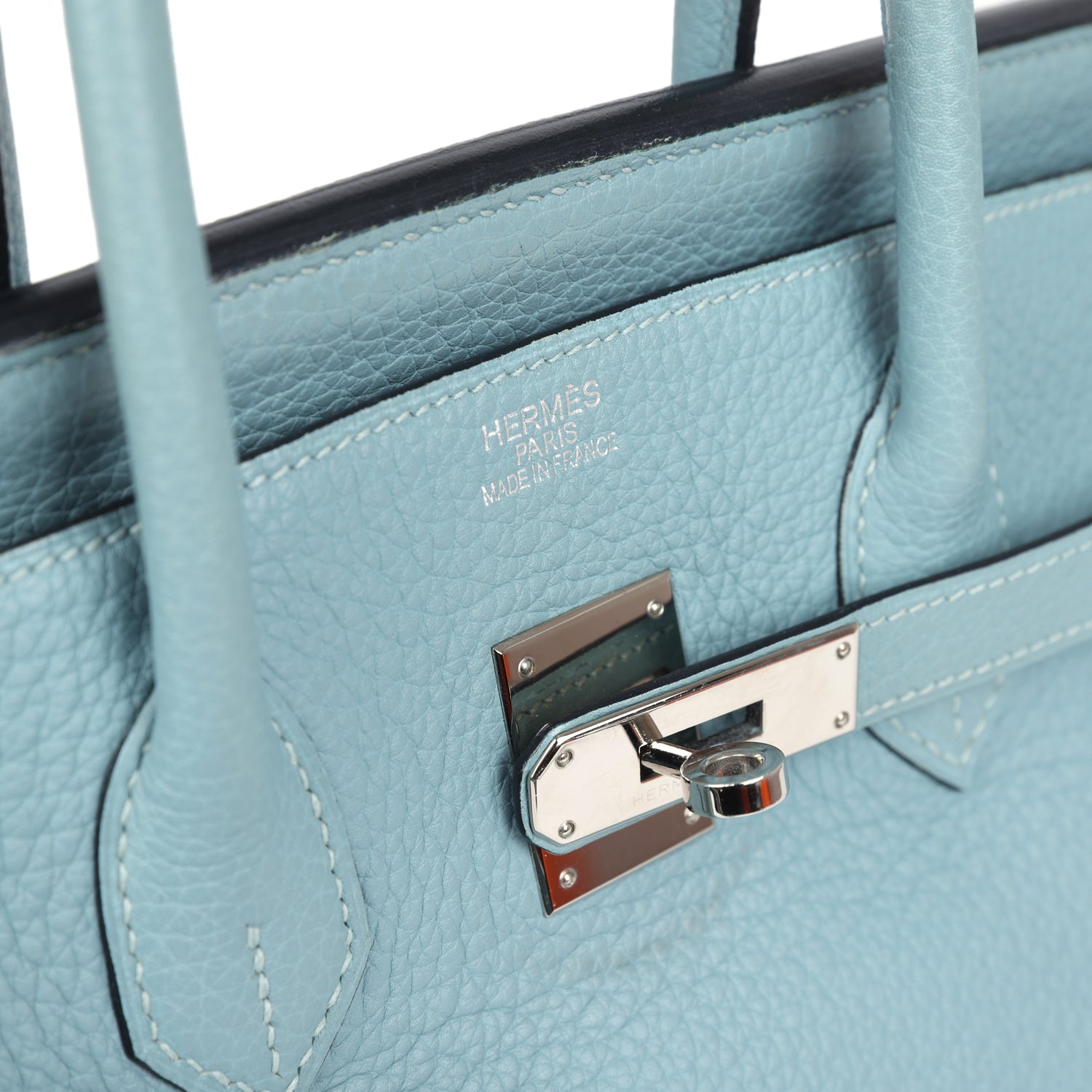 Hermès Birkin 35 Blue Jean Togo Leather Silver Hardware Letter M (2009) (Pre-Loved)
