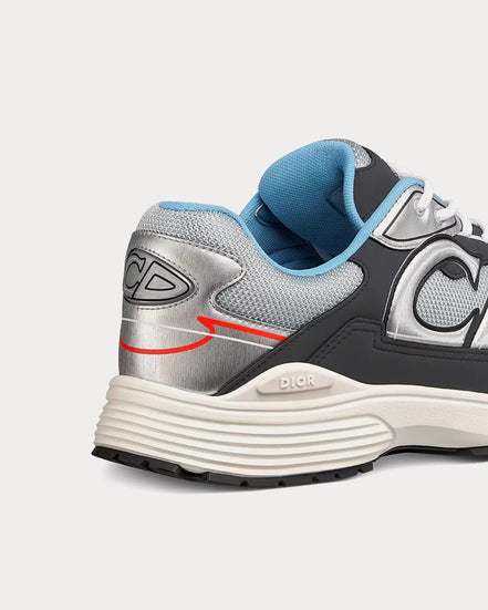 Dior Silver and Grey Technical Mesh B30 Sneakers "Unworn"