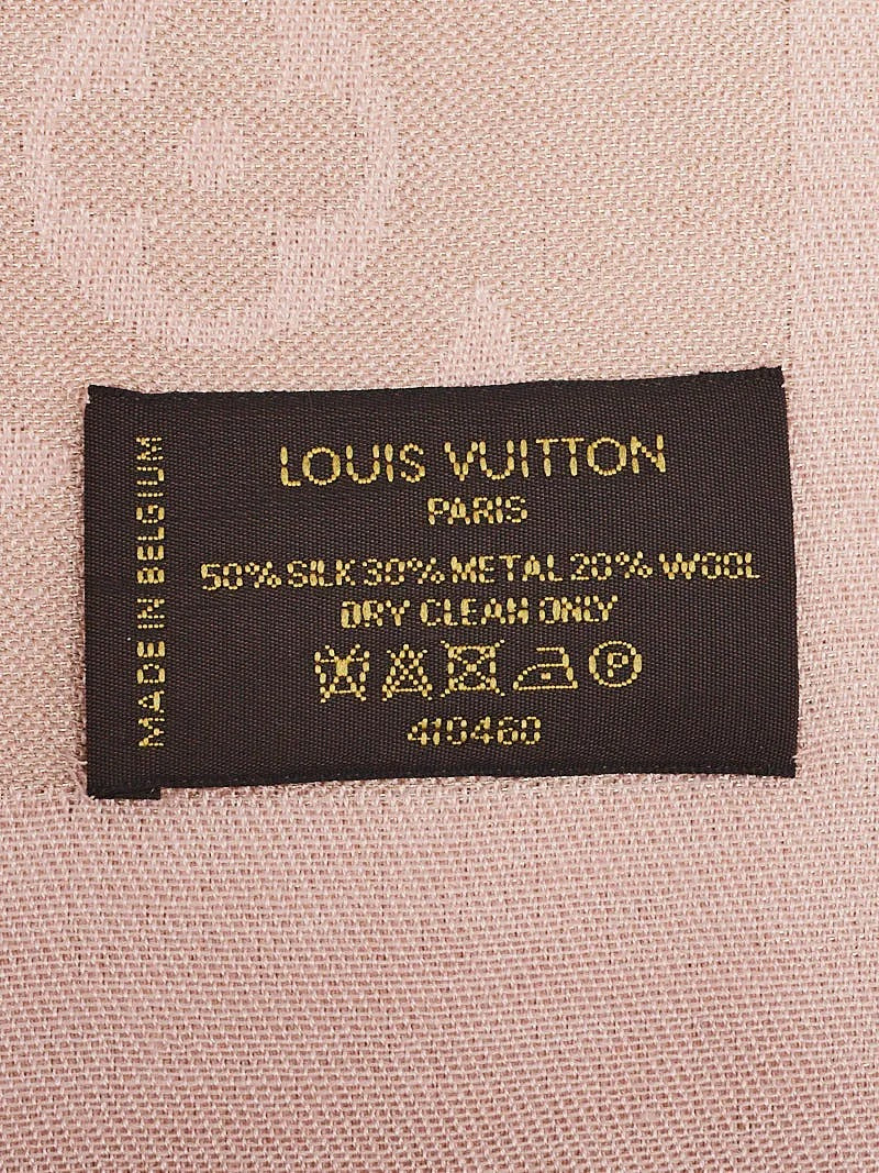 Louis Vuitton Monogram Shine Shawl Rose Gold / Beige 